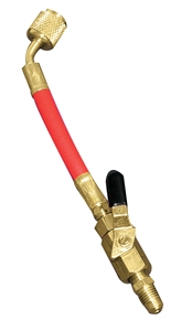 90265-R Mastercool Red 1/4" X 1/4" 45° Manual Shut-Off Valve