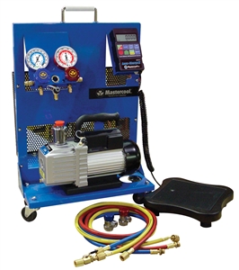 91580-B Mastercool Portable Charging Station With 3 Cfm Economy Vacuum Pump