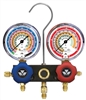 92661 Mastercool 2-Way Aluminum Manifold Gauge Set R12 R22 R502 60" Manual Ball Valve Hoses 2-1/2"