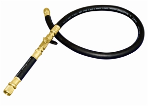 94260 Mastercool 60" Black 3/8" Charging Hose With Ball Valve (5/16 I.D.) 3/8" Flare Fitting
