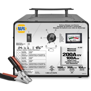 85-2500 Napa 200/50/30/10 Amp 6/12 Volt Bench Top Battery Charger Jump Starter