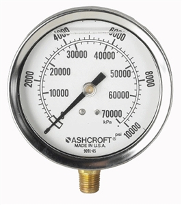 9659 OTC Pressure Gauge 2-Scales 3-1/2" Glycerin Filled