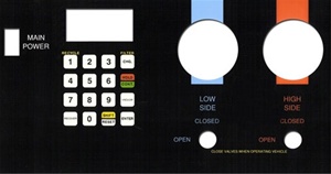 Discontinued RA19483 Robinair Keypad / Control Panel Decal