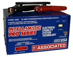 9425 Associated 20 Amp 12 Volt Automotive Battery Charger With Intellamatic III (Remanufactured)