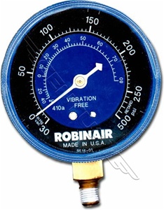 13149 Robinair Low Side Compound Refrigerant Manifold Gauge R410a -30 To 250 Psi