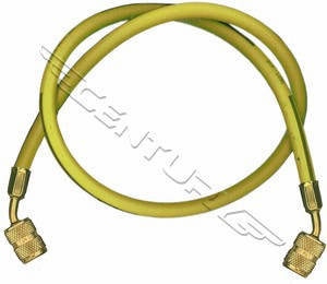 19310 Robinair 36" Yellow Double Quick-Seal Enviro-Guard Tank Hose 1/4" Flare