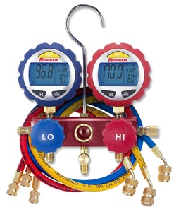 43186 Robinair 2-Way Manifold With Digital Gauges 60" Quick-Seal EnviroGaurd Hoses