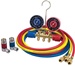 45111 Robinair R134A Automotive Side Wheel Brass Manifold Set With Enviro-Gaurd Hoses And Couplers