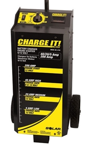 4735 CHARGE IT! 6/12 Volt Wheel Automotive Battery Charger 40/20/5/200 Amp