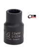 212ZM Sunex Tools 1/2" Drive 12mm Impact Socket 12-Point