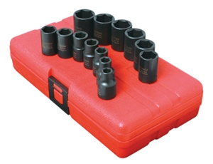 3358 Sunex Tools 13 Pc. 6-Point Standard Metric Impact Socket Set
