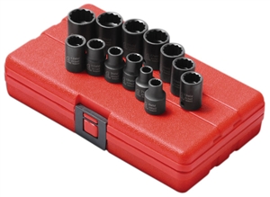 3675 Sunex Tools 13 Pc. 12-Point 3/8” Drive Standard Metric Impact Socket Set