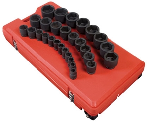 4696 Sunex Tools 3/4” Drive 29pc SAE Impact Socket Set With Rolling Heavy-Duty Blow Molded Case