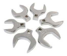9722 Sunex Tools 6 Pc. 1/2" Drive Jumbo Fractional Crowfoot Wrench Set, Fractional