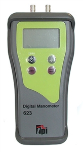 623 TPI Digital Manometer Dual Input 0.001 Resolution Inh2O Accuracy <+/- 2 Inh2O +/- 00.2 Inh2O