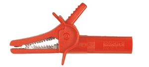 A058R TPI Red Flanged Fully Insulated Large Crocodile Test Lead Clip