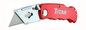 11015 Titan Folding Utility Knife - Red