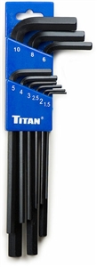 12719 Titan 9pc Metric Long Arm Hex Key Set