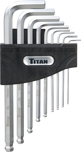 12736 Titan 9pc Detent Ball Metric Hex Key Set