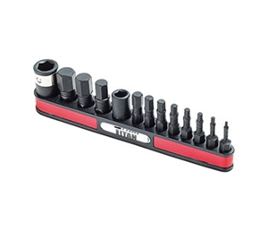 16037 Titan 13pc SAE Impact Hex Bit Set