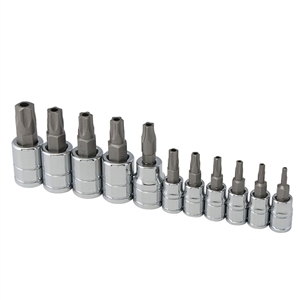 16145 Titan 11pc Tamper Resistant 5-Lobe Bit Socket Set