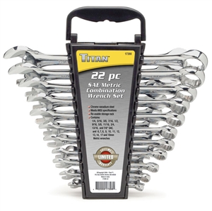 17398 Titan 22pc SAE & Metric Wrench Set