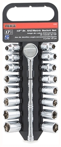 18182 Titan 17pc 1/2in Dr. SAE/Metric Socket Set