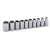 66002 Titan 10pc. SAE 1/4in Drive Standard Socket Set