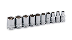 66202 Titan 10pc. Metric 1/4in Drive Standard Socket Set