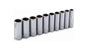 68700 Titan 10pc. 3/8in Drive 12-Point Deep Socket Set