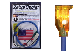 ZD002 Zebra Instruments Zebra'Dapter 24" Lighted Female Cordset with Glow-Plug and Safety Fuse