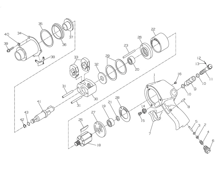 Ingersoll rand 1/2 2025 impact parts breakdown