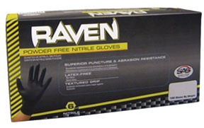 66518 SAS Safety Raven Nitrile Gloves, Large