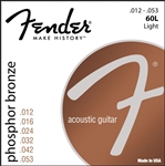 Fender 60L Phosphor Bronze Light Ball End Acoustic Guitar Strings .012-.053
