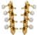 Grover 409FG F-Style Mandolin Tuning Machines 4 x 4 Tuners Set - Gold with Pearloid Buttons