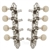 Grover 409NW A-Style Mandolin Tuning Machines 4 x 4 Tuners Set - Nickel with White Buttons