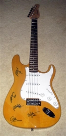 AC DC Autographed Strat Style Electric Guitar 100% Authentic - Signed by Band