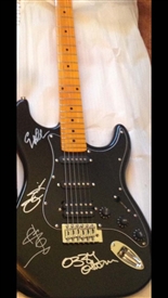 BLACK SABBATH Autographed Electric Guitar Authentic - Signed by Ozzie Osbourne & Band
