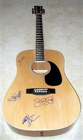 Bon Jovi Autographed Acoustic Guitar 100% Authentic - Signed by Band