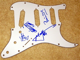 Rolling Stones Autographed Strat Style Electric Guitar Pickguard 100% Authentic - Signed by Band