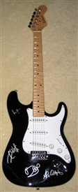 U2 Bono Autographed Strat Style Electric Guitar 100% Authentic - Signed by Band