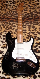 Led Zeppelin Autographed Electric Strat Style Guitar Page Plant Authentic