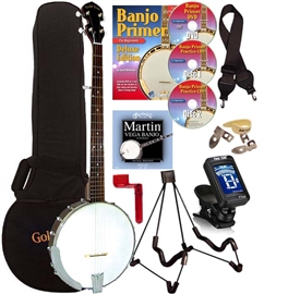Gold Tone CC-50 5 String Open Back Banjo Package. Free Shipping!
