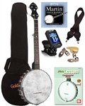 Gold Tone Cripple Creek CC-OTA Open Back 5 String Banjo Complete Package Bundle