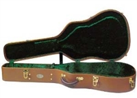 Superior CD-2510 Dreadnought Deluxe Velvet Lined Vintage Guitar Hard Case - Brown