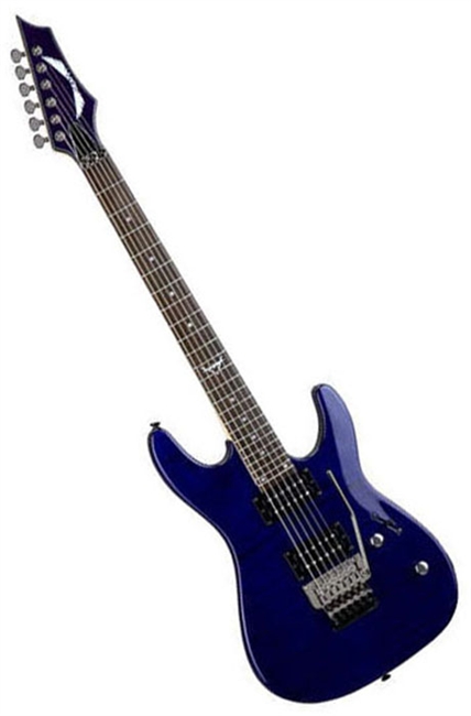 Dean Custom 350F Electric Guitar with Floyd Rose Bridge in Trans Blue C350F  TBL