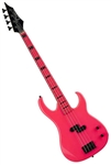 Dean Custom Zone Solid Body Electric Bass Guitar in Flourecent Pink