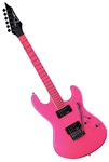 Dean Custom Zone Solid Body Electric Guitar with 2 Humbuckers in Florescent Pink