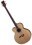 Dean EABC L Cutaway Acoustic Electric Bass Guitar Left Handed in Satin Natural