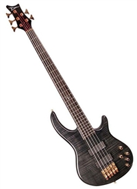 Dean Edge Pro 5 String Electric Bass Guitar w/ Hard Case in Trans Black